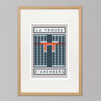 Ciclista fatto a mano The Arenberg Trench, Parix-Roubaix Cycling Art Print