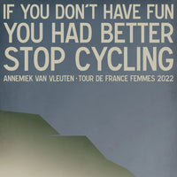 Handmade Cyclist Annemiek Van Vleuten Tour de France Femmes Limited Edition Cycling Art Print