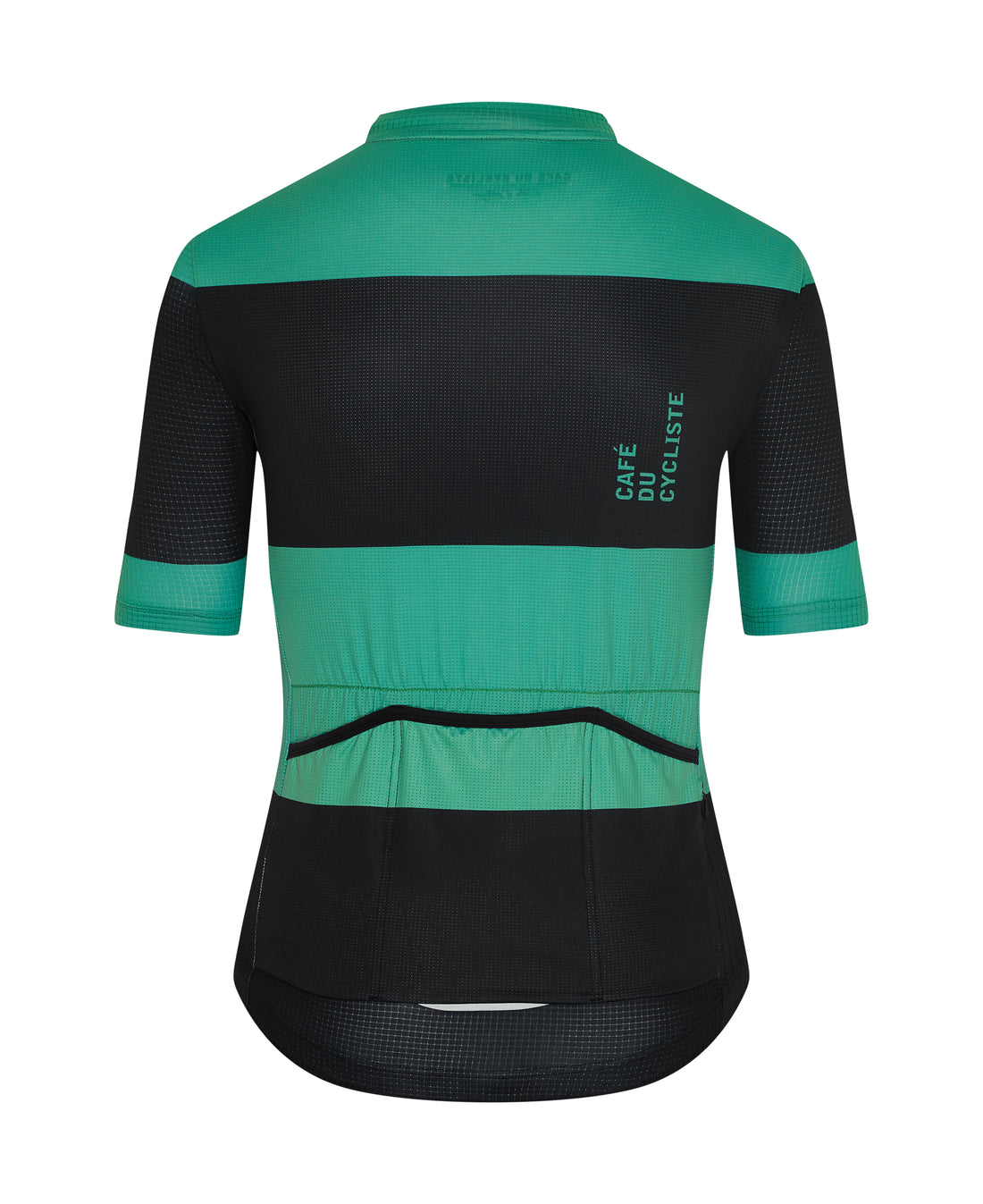 Café du Cycliste Angeline Womens's Ultralight Cycling Jersey Radtrikot Black Green