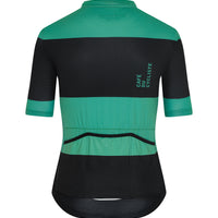 Café du Cycliste Angeline Womens's Ultralight Cycling Jersey Radtrikot Black Green