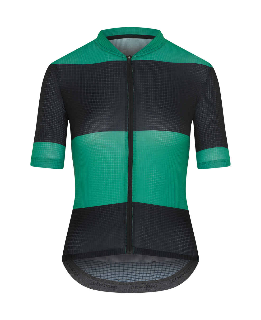 Café du Cycliste Angeline Womens's Ultralight Cycling Jersey Radtrikot Black Green