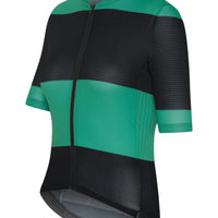 Café du Cycliste Angeline Womens's Ultralight Cycling Jersey Radtrikot Black Green