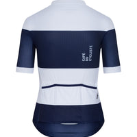 Café du Cycliste Angeline Womens's Ultralight Cycling Jersey Radtrikot Navy White