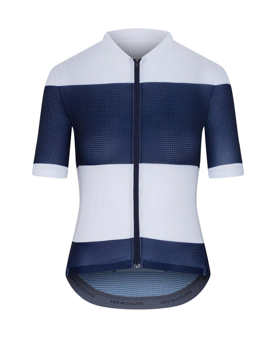 Café du Cycliste Angeline Womens's Ultralight Cycling Jersey Radtrikot Navy White