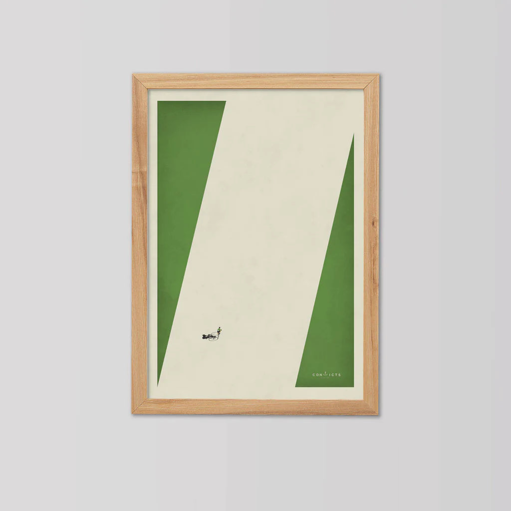 Handmade Cyclist Maillot Vert Cycling Art Print