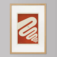 Handmade Cyclist King of the Mountains Cycling Art Print