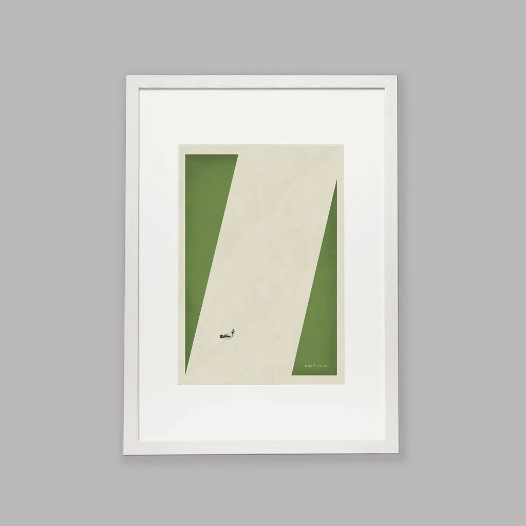 Handmade Cyclist Maillot Vert Cycling Art Print
