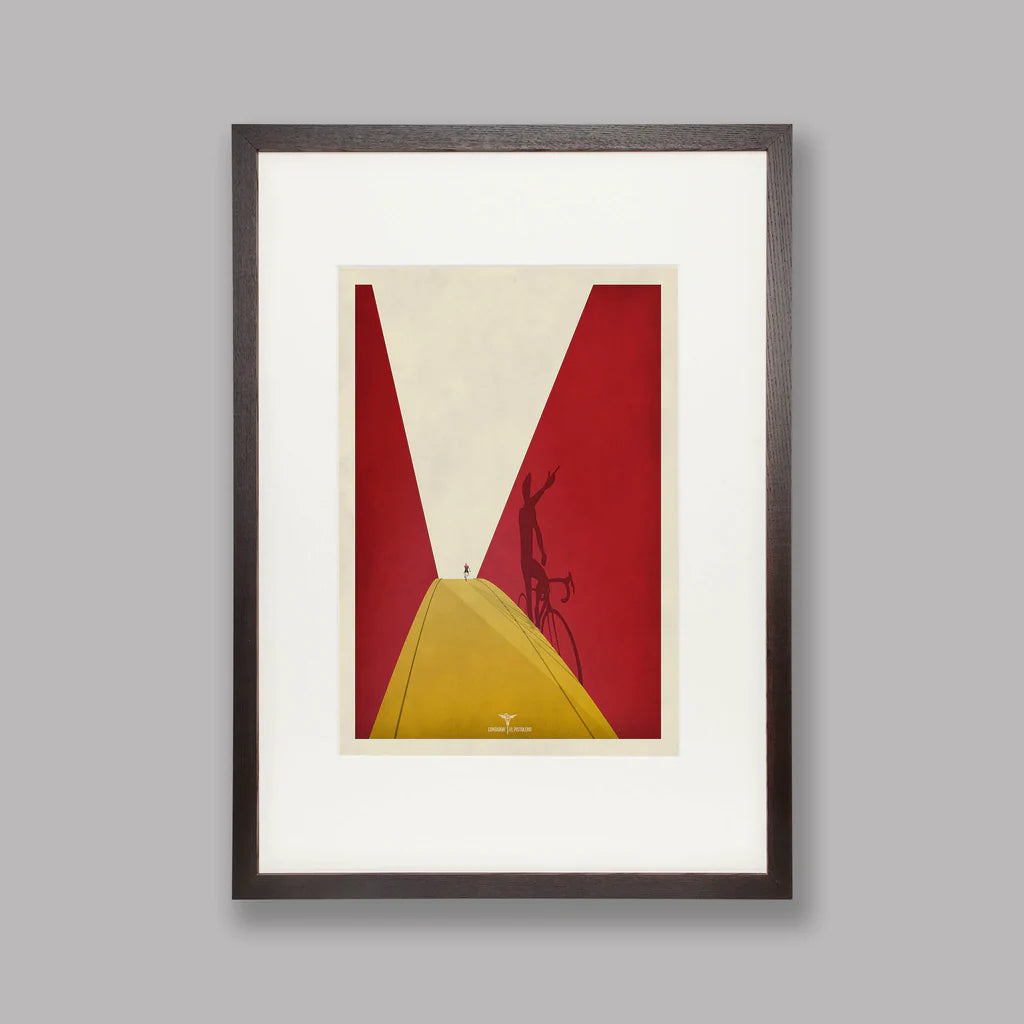 Handmade Cyclist Contador Cycling Art Print