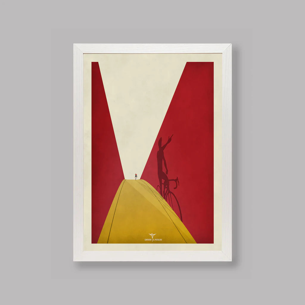 Handmade Cyclist Contador Cycling Art Print