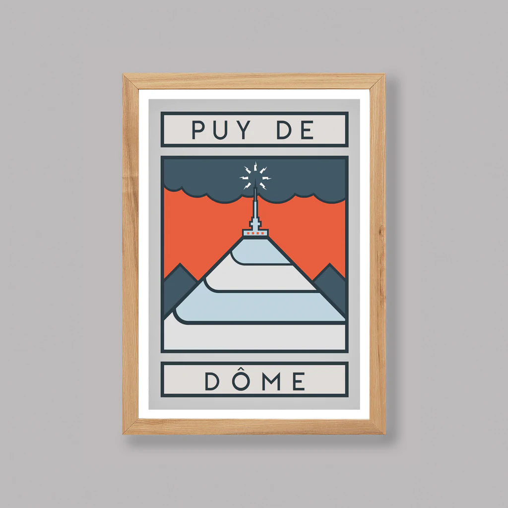 Cycliste fait main Puy de Dôme Cyclisme Impression artistique