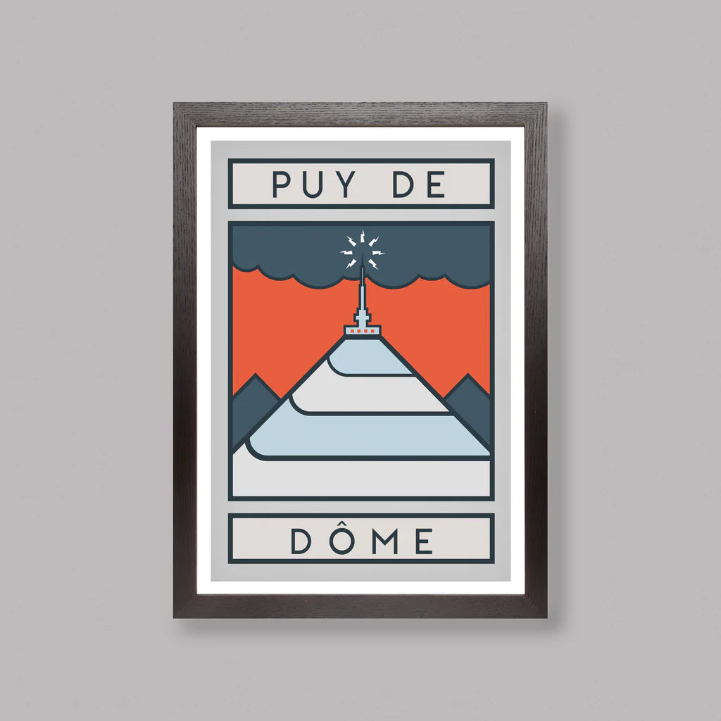 Cycliste fait main Puy de Dôme Cyclisme Impression artistique