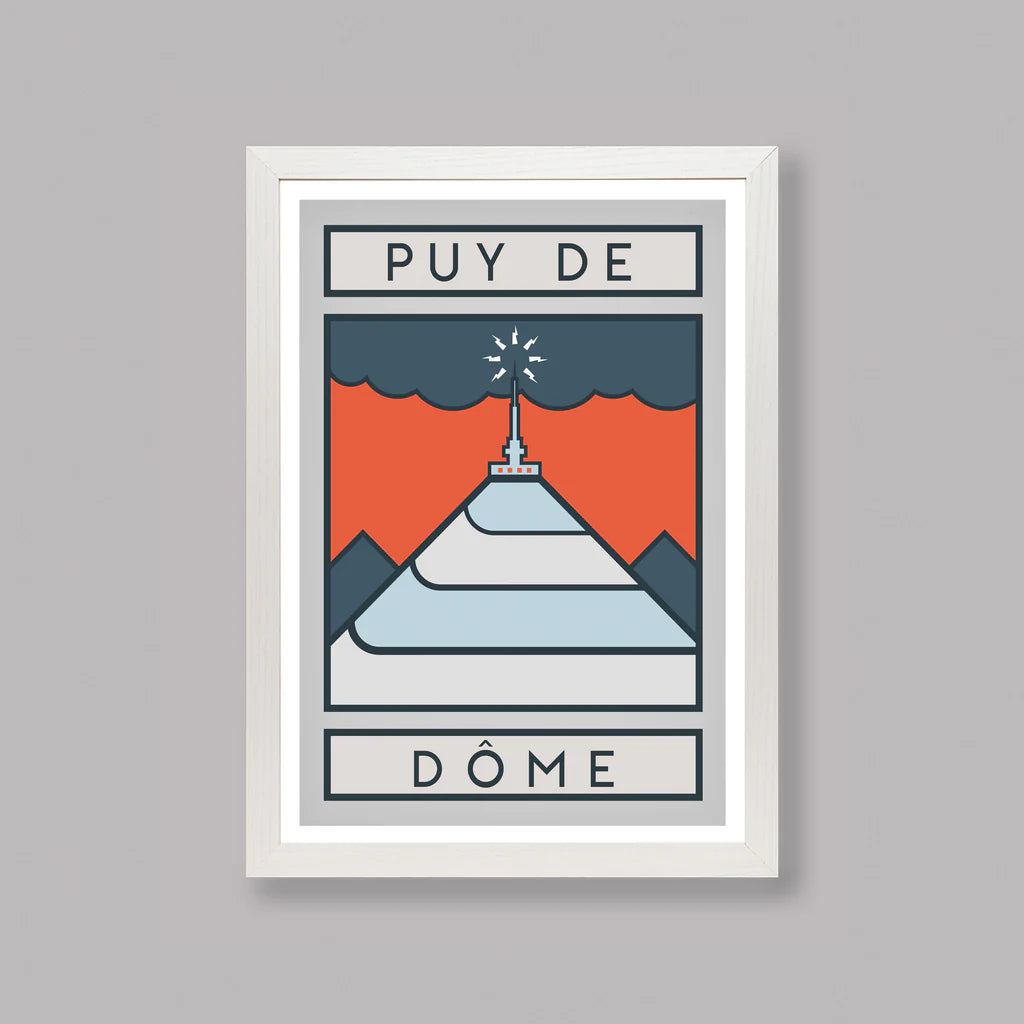 Cycliste fait main Puy de Dôme Cyclisme Impression artistique