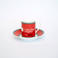 Tasse et soucoupe à expresso Cyclist Fabian Cancellara faites à la main