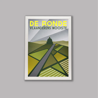 Ciclista fatto a mano De Ronde: The Tour of Flanders Cycling Art Print