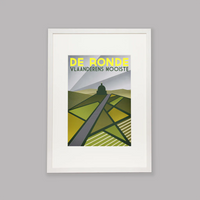 Ciclista fatto a mano De Ronde: The Tour of Flanders Cycling Art Print