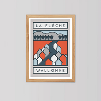 Handmade Cyclist Flèche Wallone Cycling Art Print