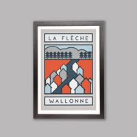 Handmade Cyclist Flèche Wallone Cycling Art Print