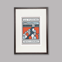 Handmade Cyclist Flèche Wallone Cycling Art Print