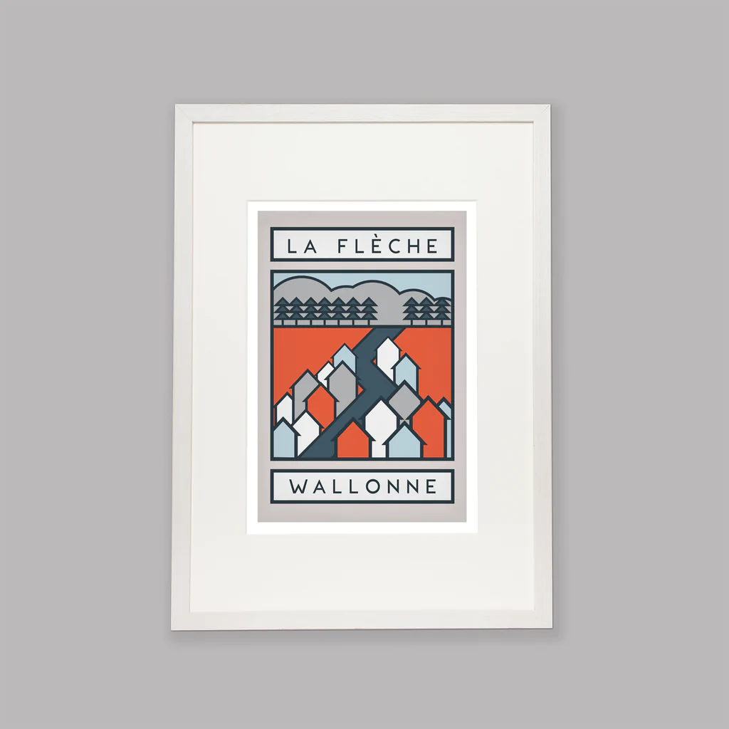 Ciclista fatto a mano Flèche Wallone Cycling Art Print