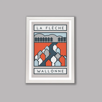 Handmade Cyclist Flèche Wallone Cycling Art Print