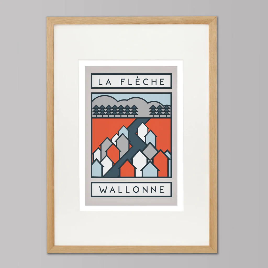 Ciclista fatto a mano Flèche Wallone Cycling Art Print
