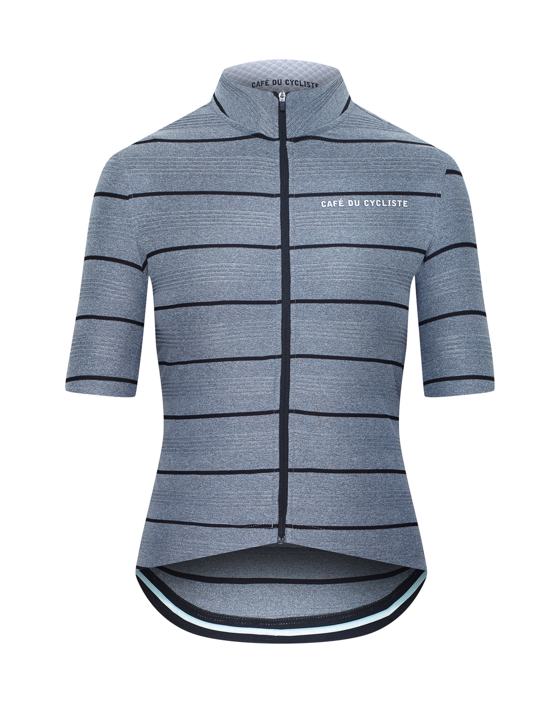Café du Cycliste Francine Women's Breton Cycling Jersey Radtrikot Double Grey