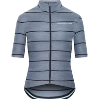 Café du Cycliste Francine Women's Breton Cycling Jersey Radtrikot Double Grey