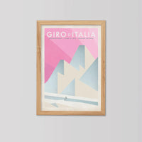 Ciclista fatto a mano Giro d'Italia Cycling Art Print