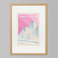 Ciclista fatto a mano Giro d'Italia Cycling Art Print
