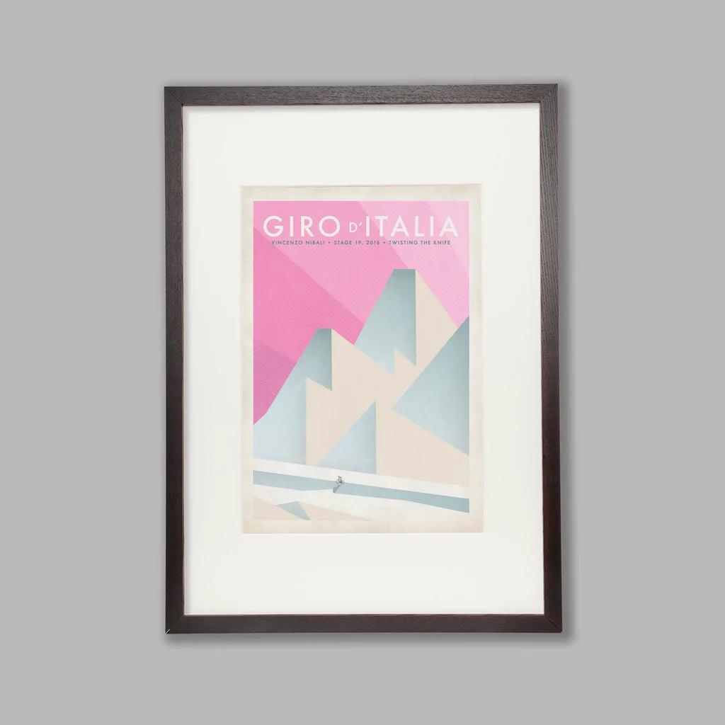 Cycliste fait à la main Giro d'Italia Cyclisme Impression artistique