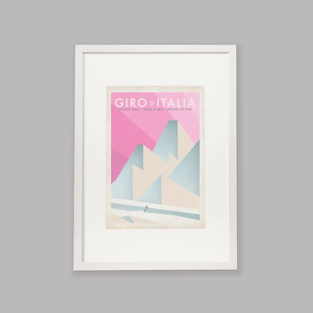 Cycliste fait à la main Giro d'Italia Cyclisme Impression artistique