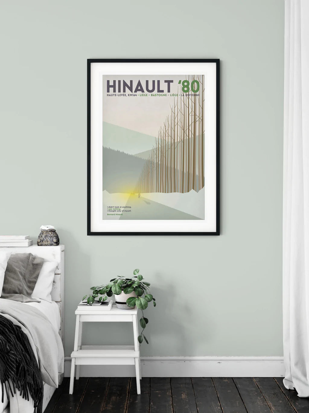 Handmade Cyclist Hinault Cycling Art Print