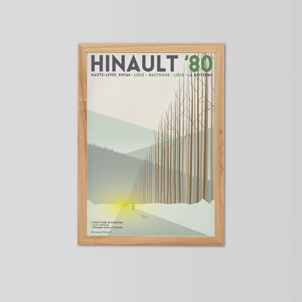 Handmade Cyclist Hinault Cycling Art Print