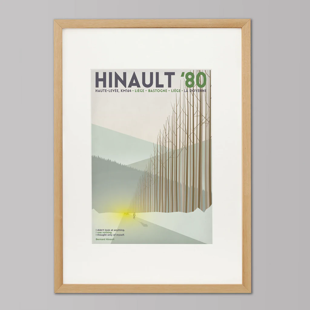 Handmade Cyclist Hinault Cycling Art Print