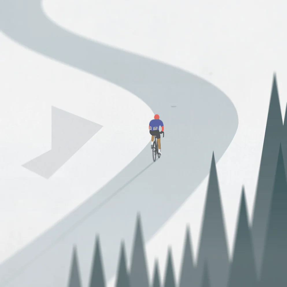 Cycliste fait à la main Hampsten 88 Cyclisme Impression artistique