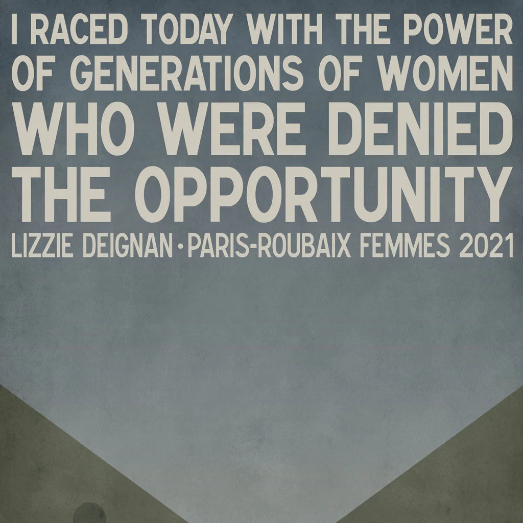 Cycliste fait à la main Lizzie Deignan Paris Roubaix Femmes 2nd Edition Cycling Art Print