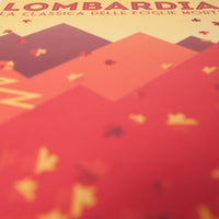 Cycliste fait à la main Lombardia: La course des feuilles qui tombent Impression artistique