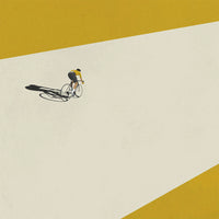 Cycliste fait à la main Maillot Jaune Cyclisme Impression artistique
