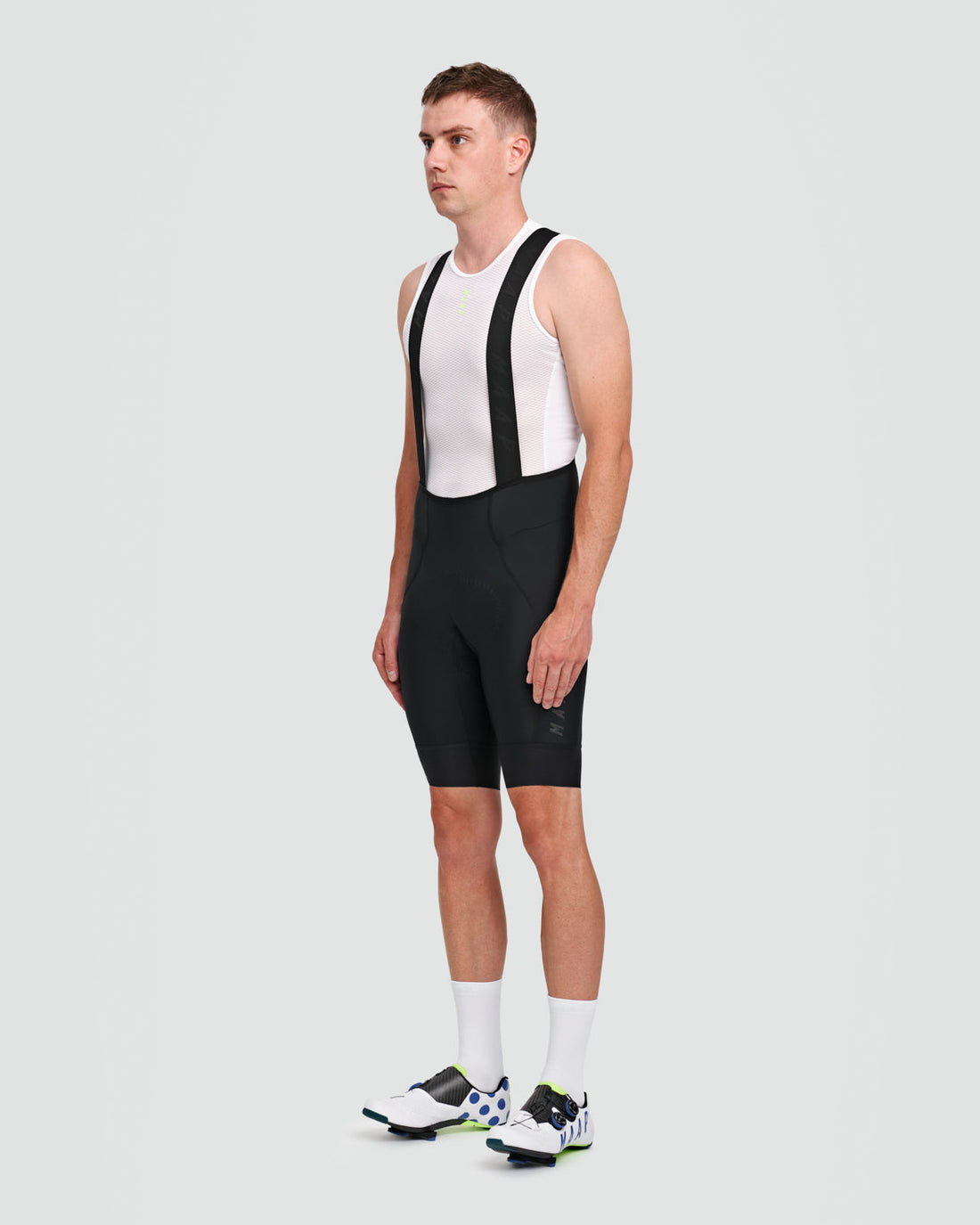 Salopette corta Maap Team Bib Evo da uomo nera/nera