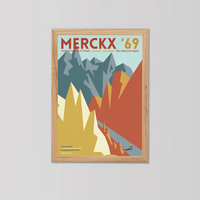 Ciclista fatto a mano Merckx 69 Cycling Art Print