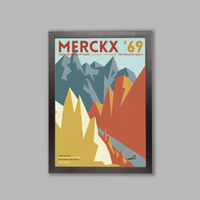 Ciclista fatto a mano Merckx 69 Cycling Art Print