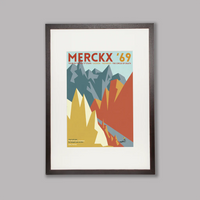 Ciclista fatto a mano Merckx 69 Cycling Art Print