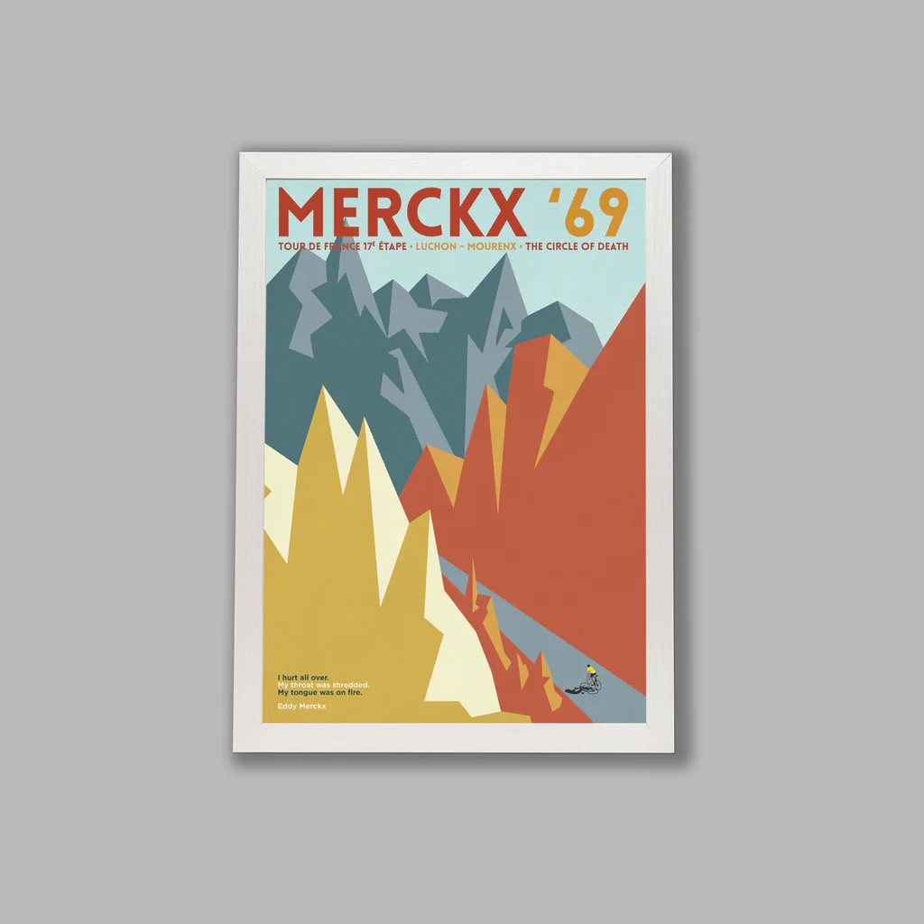 Cycliste fait à la main Merckx 69 Cyclisme Impression artistique
