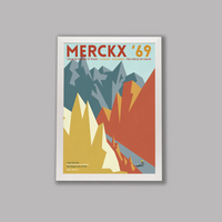 Ciclista fatto a mano Merckx 69 Cycling Art Print