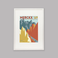 Ciclista fatto a mano Merckx 69 Cycling Art Print