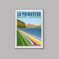 Cycliste fait à la main La Primavera: Milano - San Remo Cycling Impression artistique