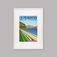 Cycliste fait à la main La Primavera: Milano - San Remo Cycling Impression artistique