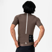 Universal Colours Mono Men's Short Sleeve Jersey Radtrikot Mid Dark Brown