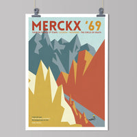 Ciclista fatto a mano Merckx 69 Cycling Art Print