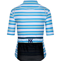 Café du Cycliste Mona Women's Superlight Cycling Jersey Radtrikot Blue Water Green